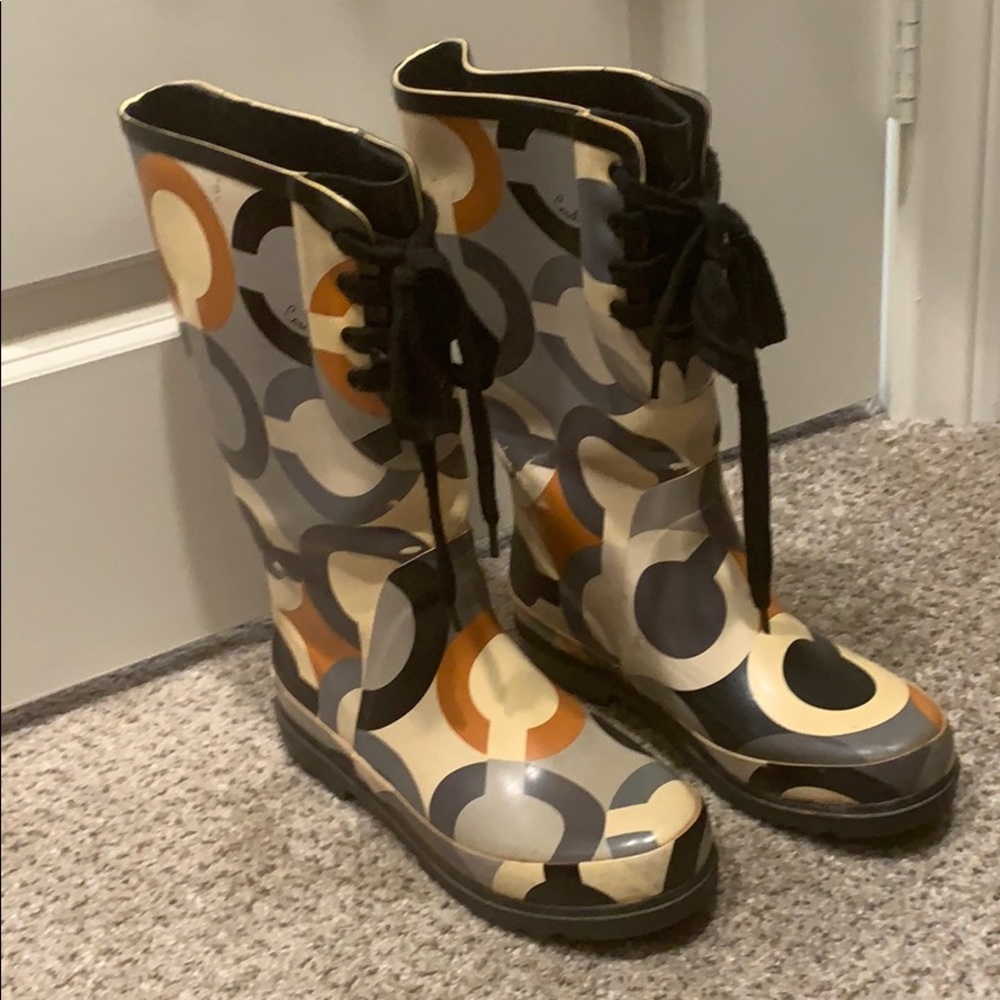 Coach Rainboots Size 9